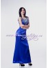 Элегантное длинное синее платье