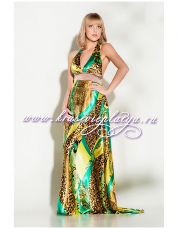 Роскошное вечернее платье с леопардовым принтом